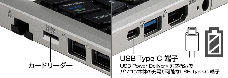 USBポートがたくさん